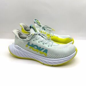 Hoka One One Carbon X 3 Shoes Women’s 9B Wide Sail Evening Primrose Running